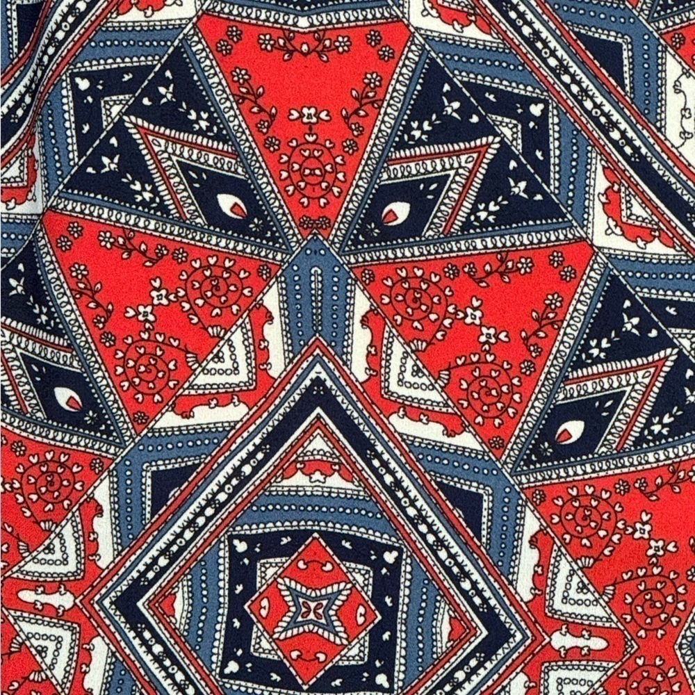 Anthropologie Paper Crown Handkerchief Print Dress Small Boho Long Sleeve Dress - Picture 6 of 8